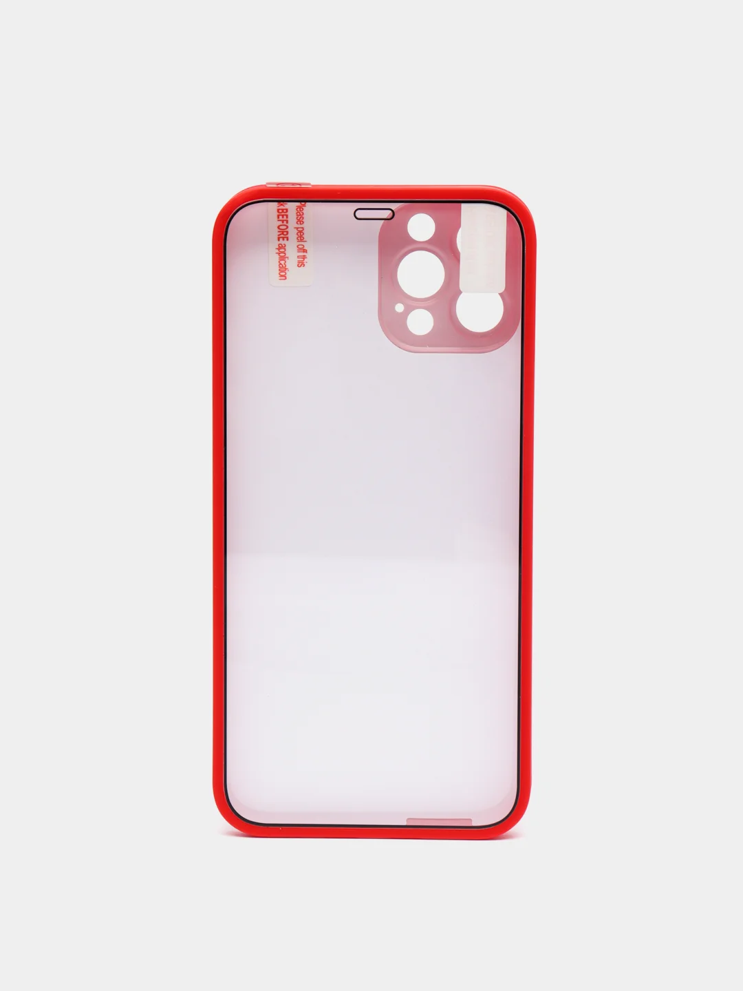 Красный чехол Apple iPhone 12, 12 Pro, 12 Pro Max на 360 градусов с защитой экрана
