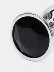 Черный анальная пробка, металлическая, S, M, L