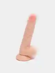 Розовый фаллоимитатор на присоске, 18 см