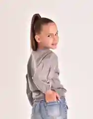 Серый металлик джемпер для девочки, 7-10 лет, 2 цвета