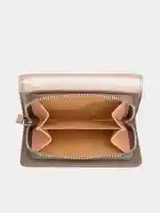 Золотой итальянский женский цветной кожаный кошелёк DuDuBags серии Pemba