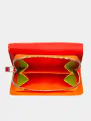 Красный итальянский женский цветной кожаный кошелёк DuDuBags серии Pemba