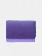Фиолетовый итальянский женский цветной кожаный кошелёк DuDuBags серии Pemba