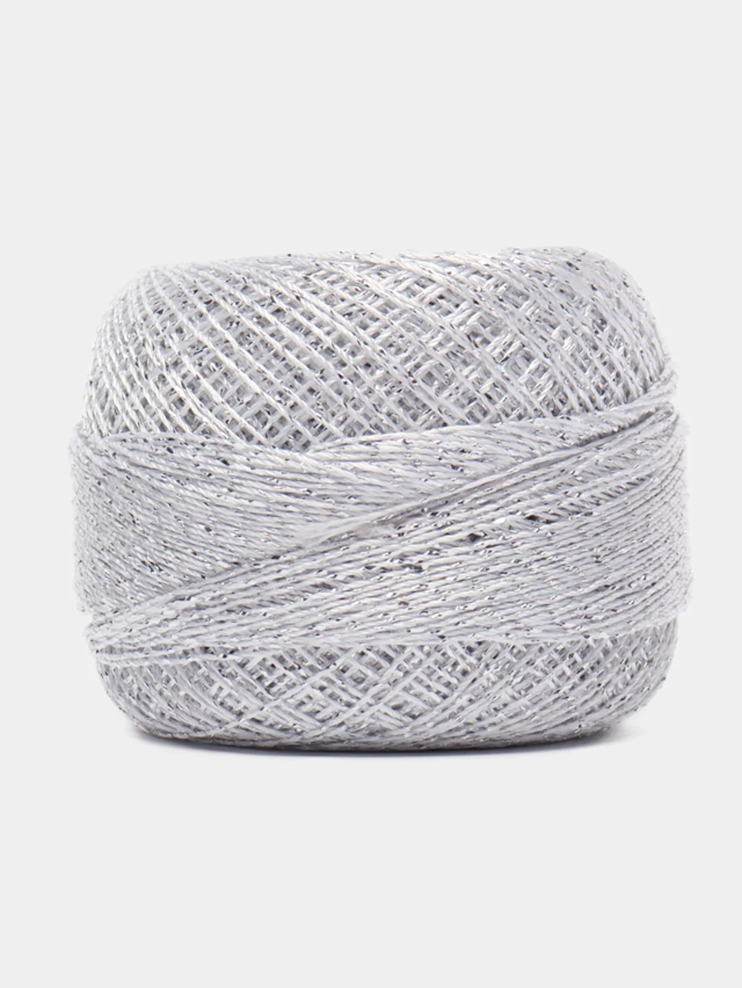 Серый металлик пряжа с люрексом Камелия Yarnart Camellia, 70% полиэстер, 30% металлик, 20 г, 190 м