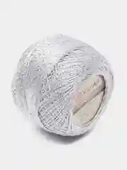 Серый металлик пряжа с люрексом Камелия Yarnart Camellia, 70% полиэстер, 30% металлик, 20 г, 190 м