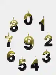 Свеча восковая в торт "Золотая-черная", цифра: 0, 1, 2, 3, 4, 5, 6, 7, 8, 9 х 12 см