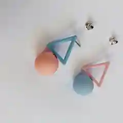Конфетный серьги-гвоздики женские "Геометрия", асимметричные