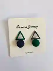 Индиго серьги-гвоздики женские "Геометрия", асимметричные