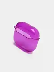 Фиолетовый неоновый чехол для AirPods 3, силиконовый, с креплением под карабин, 9 цветов