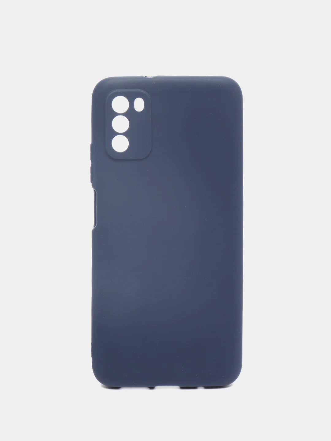 Темно-синий чехол накладка для Xiaomi Poco M3 силиконовый матовый однотонный