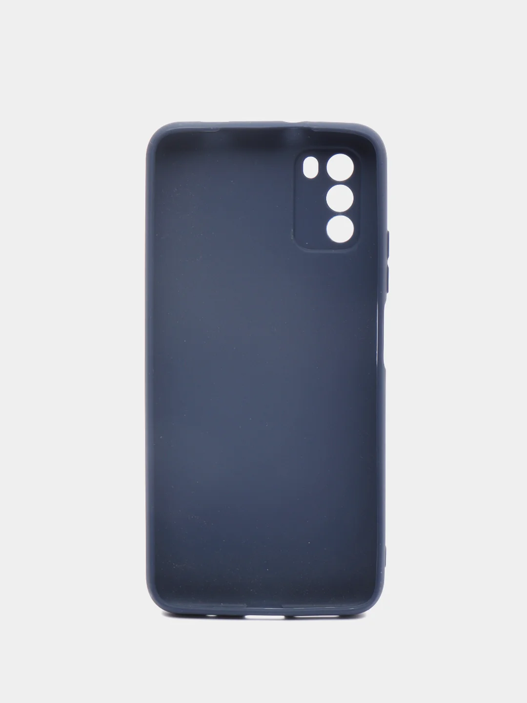 Темно-синий чехол накладка для Xiaomi Poco M3 силиконовый матовый однотонный