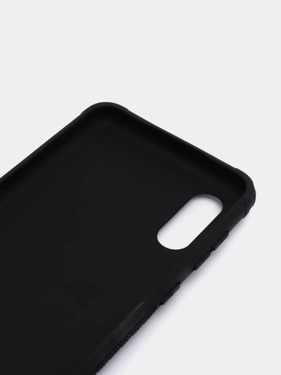 Черный чехол Samsung Galaxy A02, Самсунг Галакси А02 силиконовый рифленый с подставкой