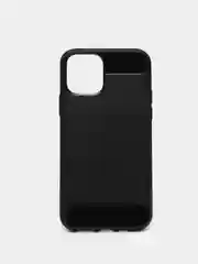 Черный чехол iPhone 11 Pro Max, 11 Pro, 11 имитация вставок под карбон