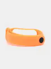 Светло-оранжевый ремешок силиконовый для фитнес браслета Xiaomi Mi Band 3, Mi Band 4 (Ми Банд 3, Ми Банд 4)