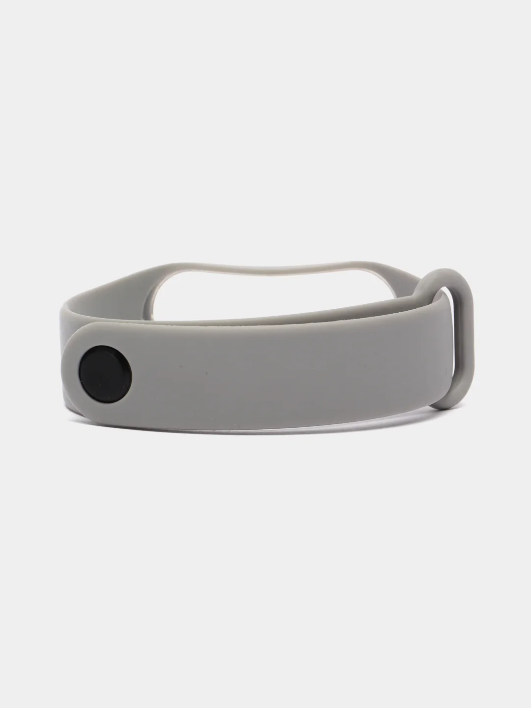 Серый ремешок силиконовый для фитнес браслета Xiaomi Mi Band 3, Mi Band 4 (Ми Банд 3, Ми Банд 4)