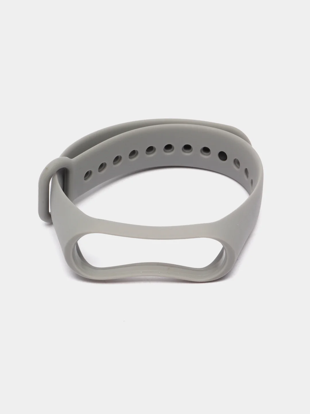 Серый ремешок силиконовый для фитнес браслета Xiaomi Mi Band 3, Mi Band 4 (Ми Банд 3, Ми Банд 4)