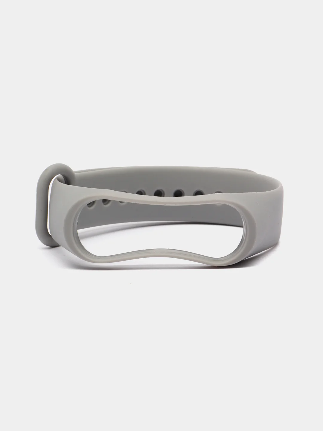 Серый ремешок силиконовый для фитнес браслета Xiaomi Mi Band 3, Mi Band 4 (Ми Банд 3, Ми Банд 4)