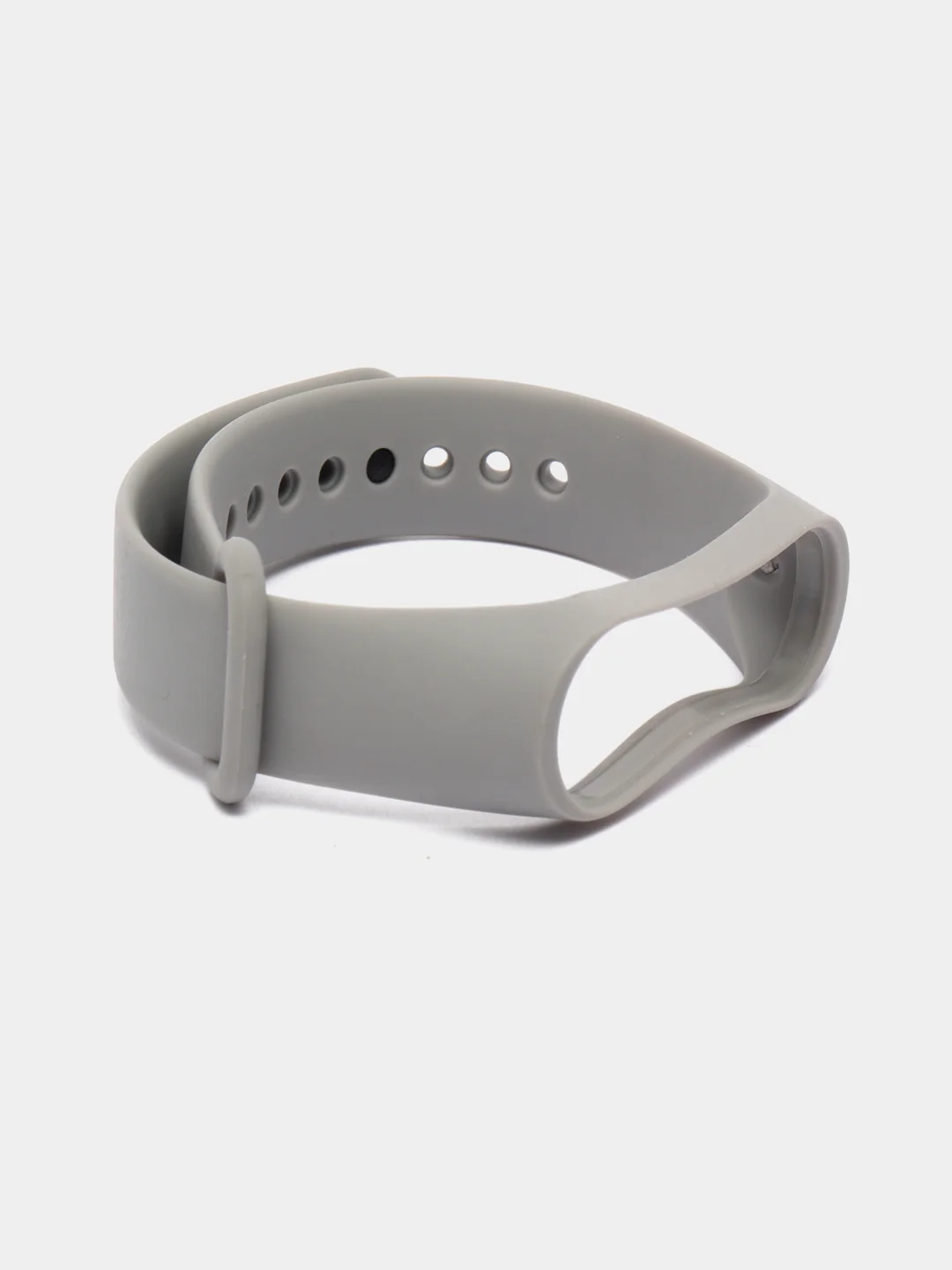 Серый ремешок силиконовый для фитнес браслета Xiaomi Mi Band 3, Mi Band 4 (Ми Банд 3, Ми Банд 4)