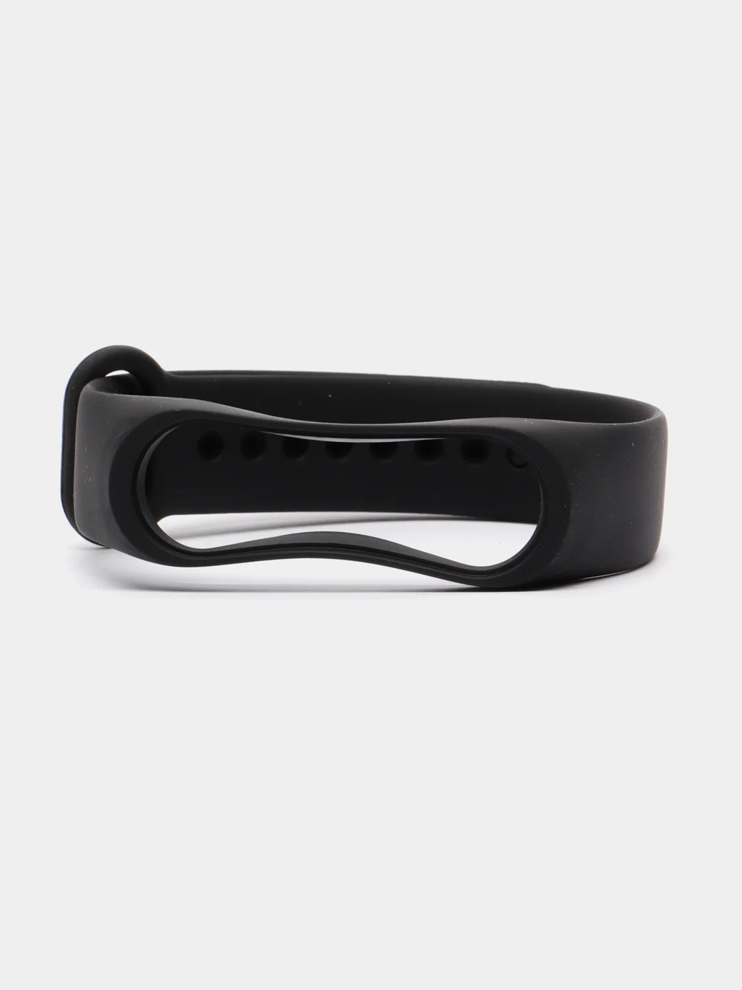 Черный ремешок силиконовый для фитнес браслета Xiaomi Mi Band 3, Mi Band 4 (Ми Банд 3, Ми Банд 4)