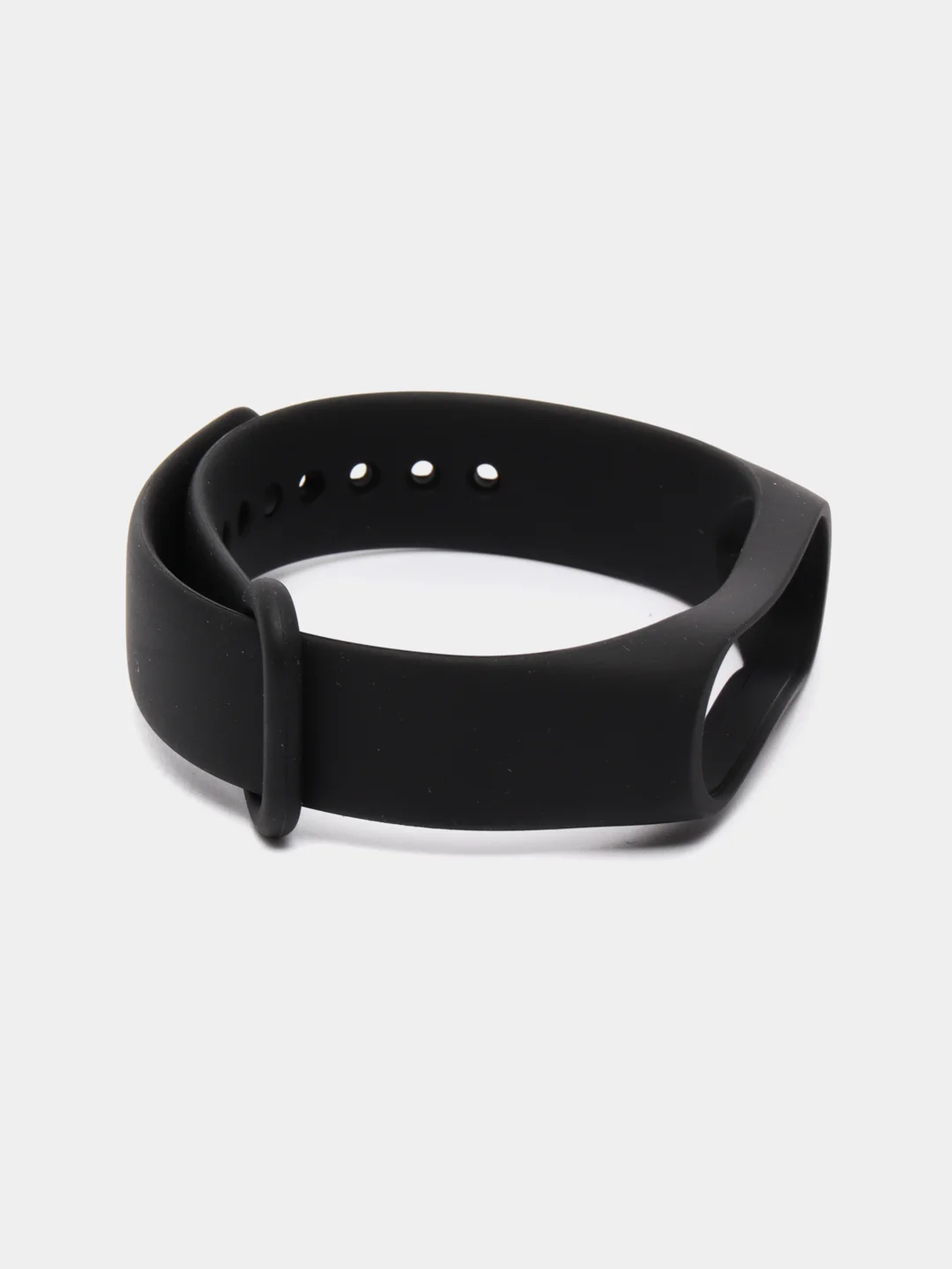 Черный ремешок силиконовый для фитнес браслета Xiaomi Mi Band 3, Mi Band 4 (Ми Банд 3, Ми Банд 4)