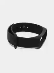 Черный ремешок силиконовый для фитнес браслета Xiaomi Mi Band 3, Mi Band 4 (Ми Банд 3, Ми Банд 4)