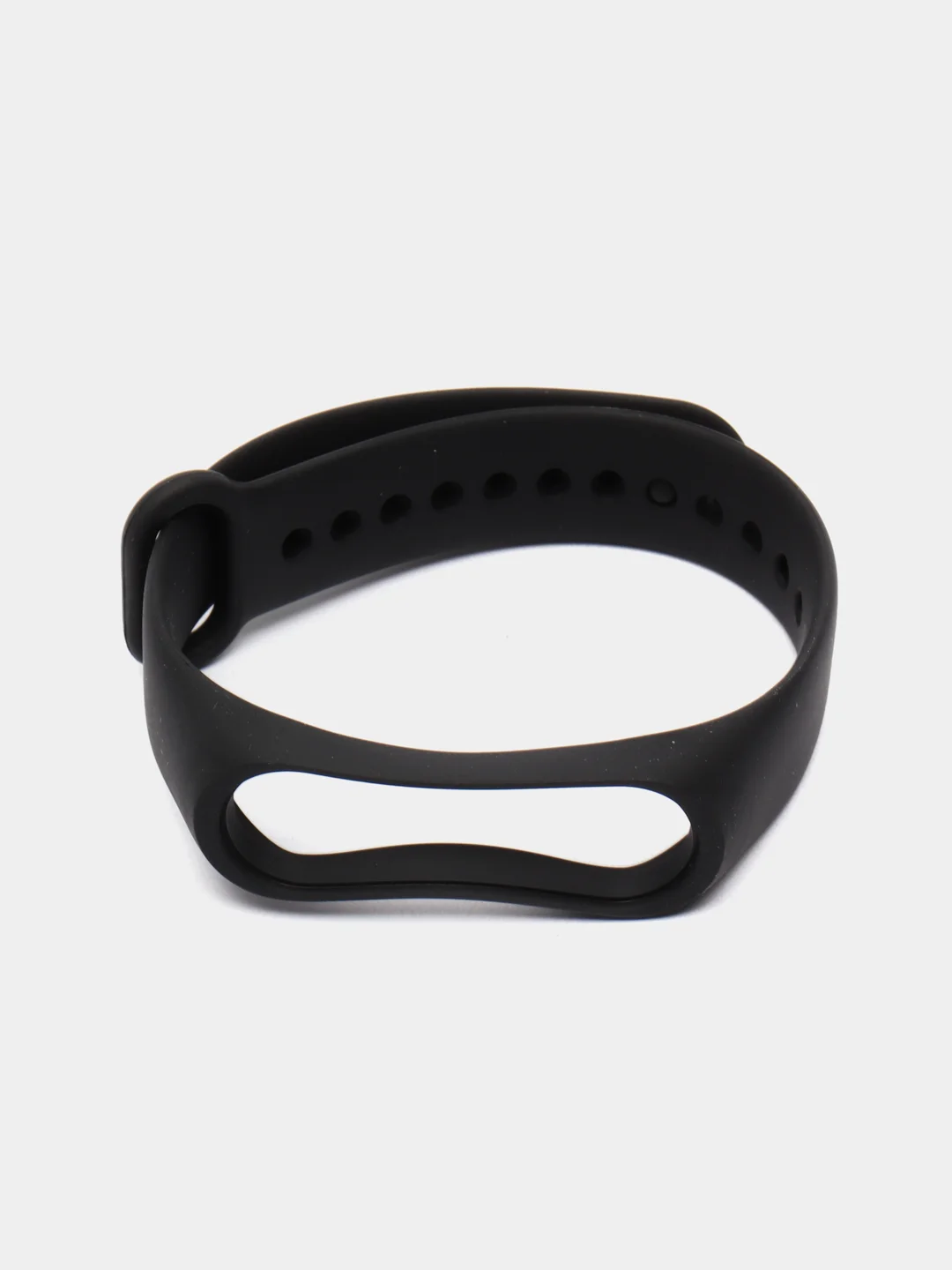 Черный ремешок силиконовый для фитнес браслета Xiaomi Mi Band 3, Mi Band 4 (Ми Банд 3, Ми Банд 4)