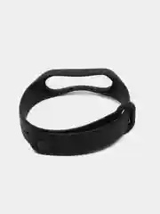 Черный ремешок силиконовый для фитнес браслета Xiaomi Mi Band 3, Mi Band 4 (Ми Банд 3, Ми Банд 4)