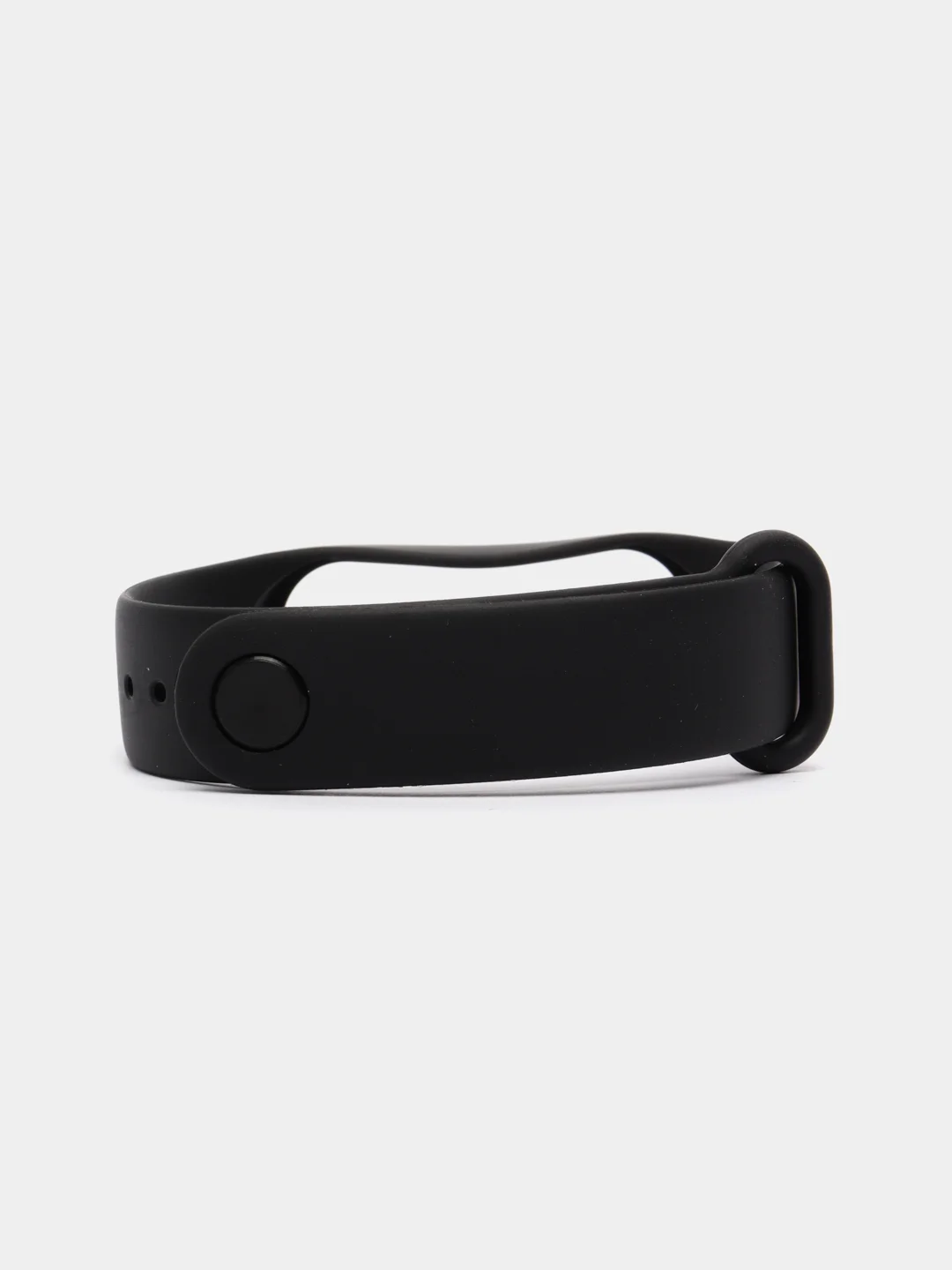 Черный ремешок силиконовый для фитнес браслета Xiaomi Mi Band 3, Mi Band 4 (Ми Банд 3, Ми Банд 4)