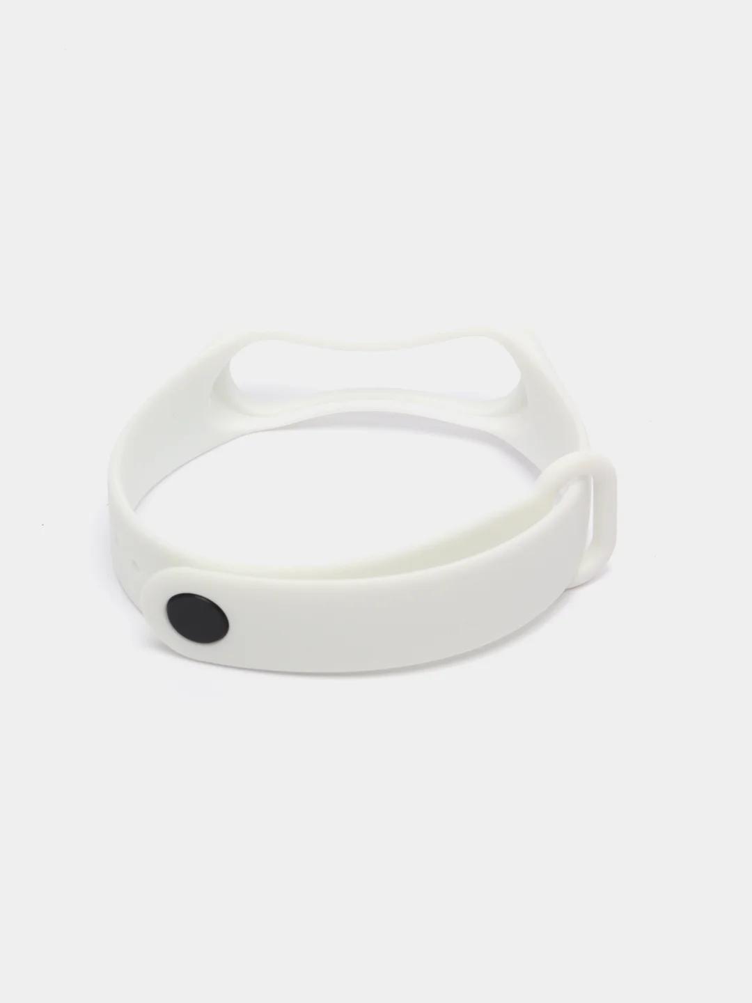 Белый ремешок силиконовый для фитнес браслета Xiaomi Mi Band 3, Mi Band 4 (Ми Банд 3, Ми Банд 4)