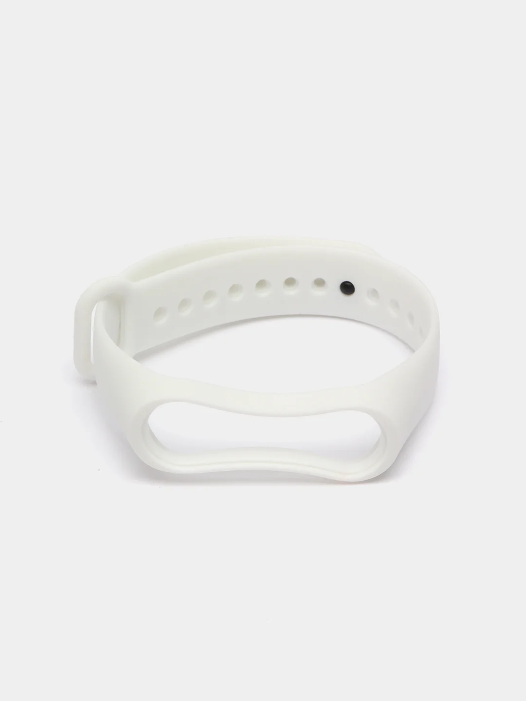 Белый ремешок силиконовый для фитнес браслета Xiaomi Mi Band 3, Mi Band 4 (Ми Банд 3, Ми Банд 4)