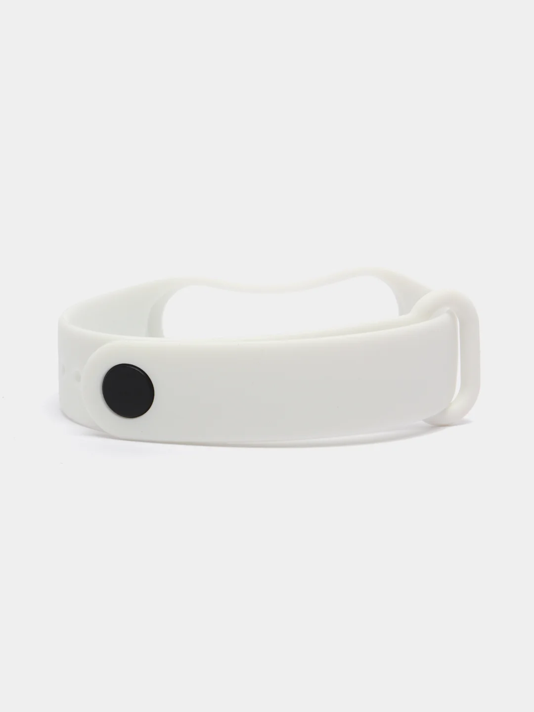 Белый ремешок силиконовый для фитнес браслета Xiaomi Mi Band 3, Mi Band 4 (Ми Банд 3, Ми Банд 4)