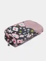 Косметичка полиэстер Цветы розовая 22*5,5*11,5см