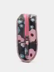 Косметичка полиэстер Цветы розовая 22*5,5*11,5см