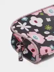 Косметичка полиэстер Цветы розовая 22*5,5*11,5см