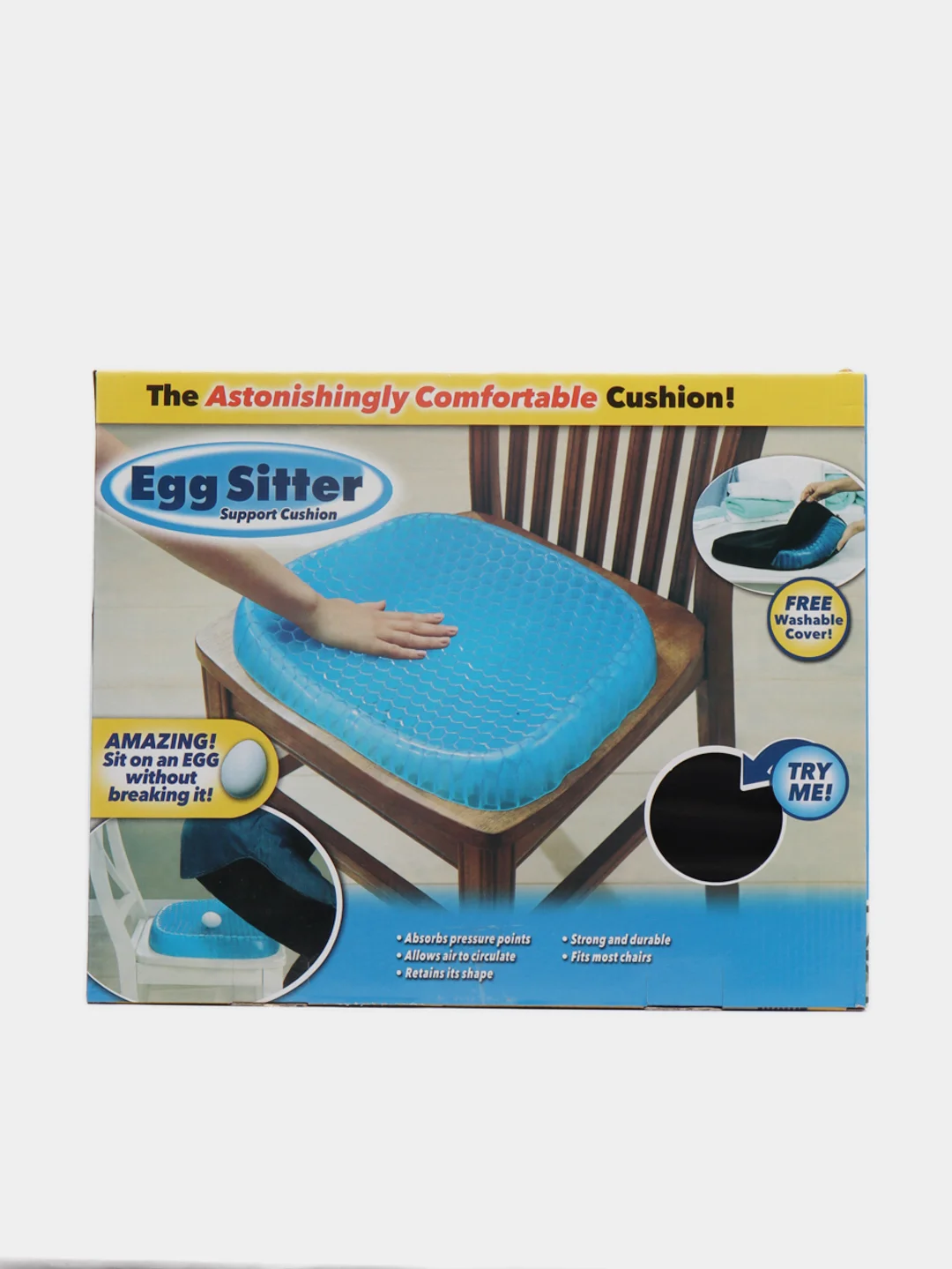 Гелевая ортопедическая анатомическая подушка на сидение Egg Sitter, подушка на стул