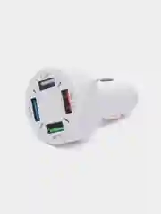 Белый автомобильное зарядное устройство, 4 порта USB