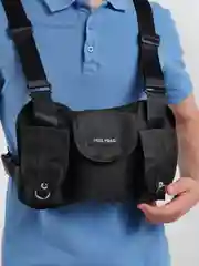 Черный нагрудная сумка жилет "hgul bag", велосумка, походная сумка