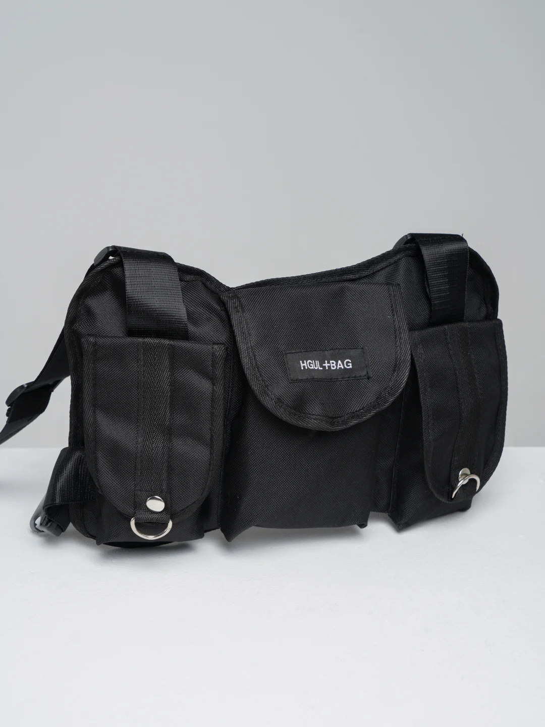 Черный нагрудная сумка жилет "hgul bag", велосумка, походная сумка