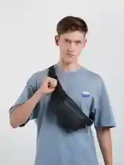 Черный сумка на пояс мужская через плечо на плечо поясная для документов спортивная