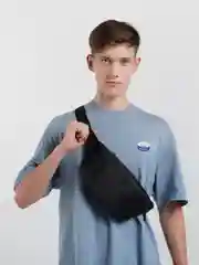 Черный сумка поясная Kleymo Bananka Wide pattern, черная