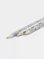 Карандаш простой чернографитный ,  HB, с ластиком, корпус ассорти