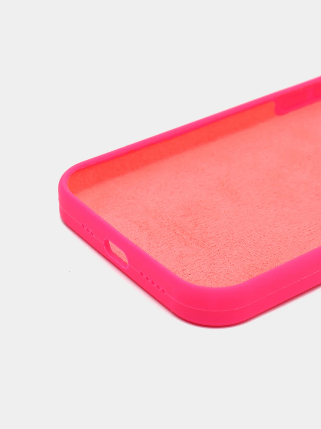 Фуксия чехол iPhone 12 / 12 Pro с закрытым низом Silicone case