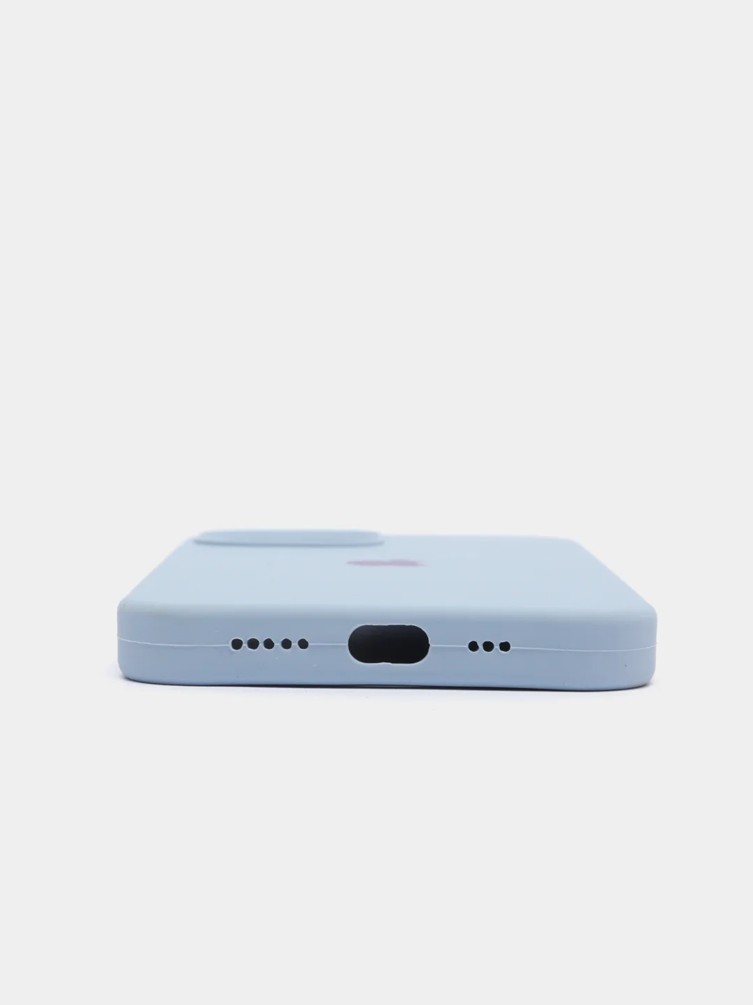Небесно-голубой чехол iPhone 12 / 12 Pro с закрытым низом Silicone case