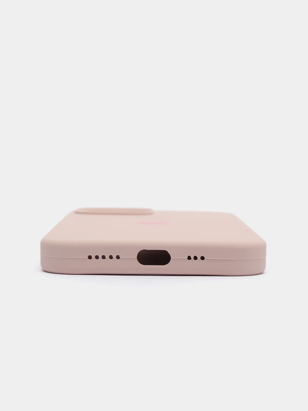 Бежевый чехол iPhone 12 / 12 Pro с закрытым низом Silicone case