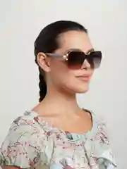 Коричневый женские солнцезащитные очки, имиджевые UV400
