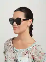 Черный женские солнцезащитные очки, имиджевые UV400