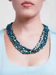 Морской ожерелье "Каскад" из натуральных камней