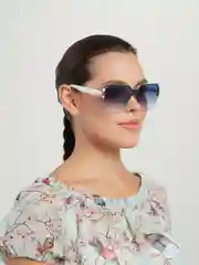 Голубой женские солнцезащитные очки, имиджевые UV400