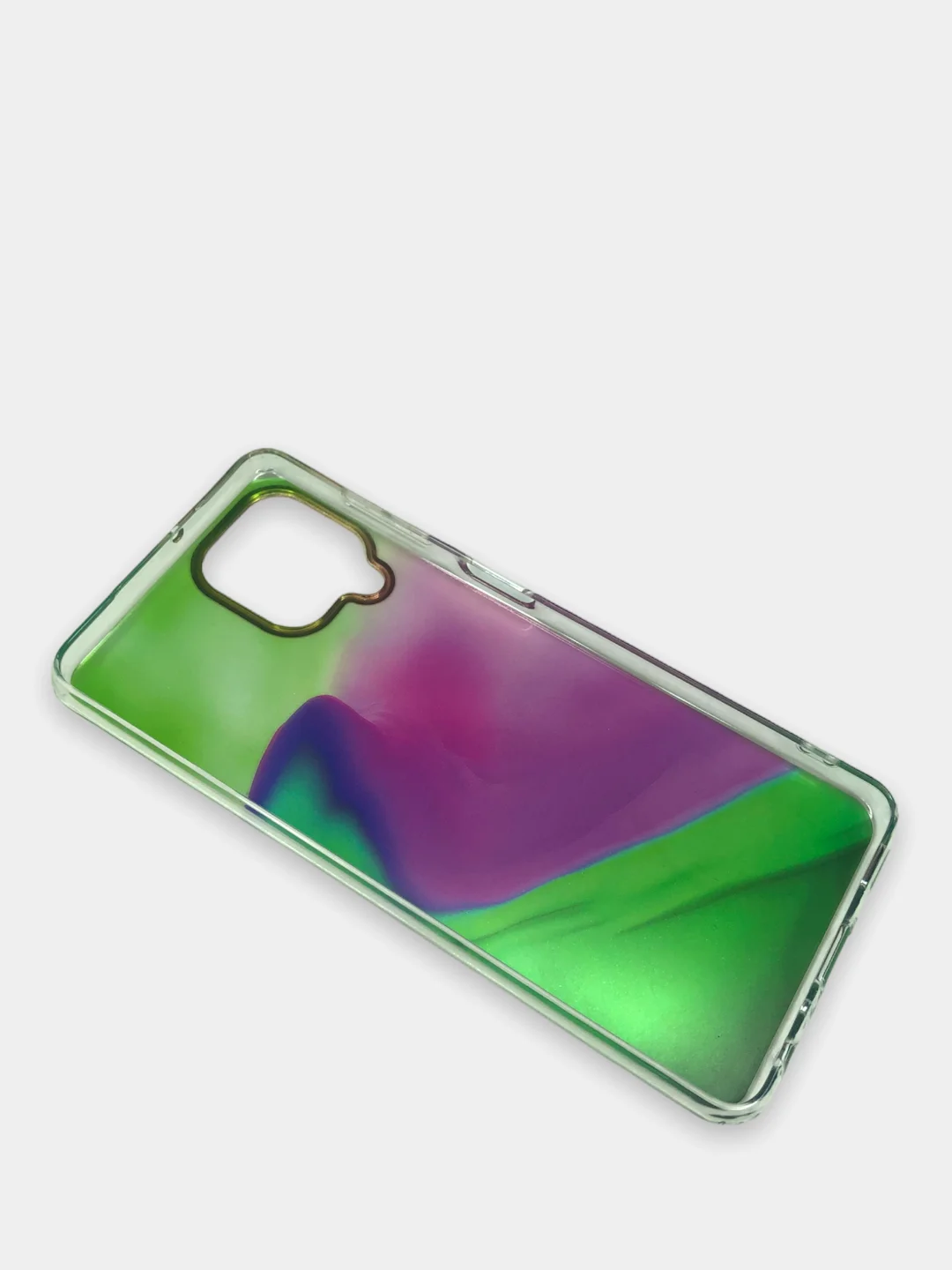 Аметистовый чехол прозрачный с рисунком Samsung Galaxy A22 4G, M22, M32, Самсунг Галакси А22, М22, М32