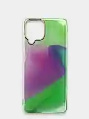 Аметистовый чехол прозрачный с рисунком Samsung Galaxy A22 4G, M22, M32, Самсунг Галакси А22, М22, М32